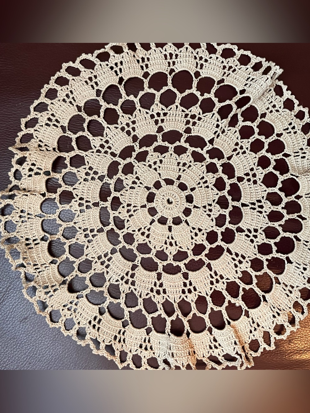 Round crochet doily